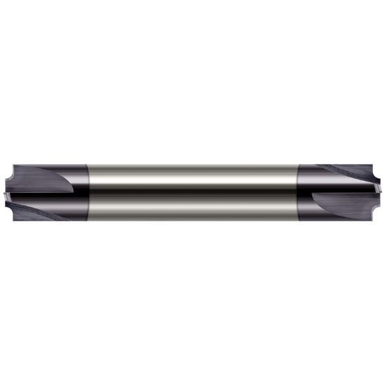 Picture of Harvey Tool 67655-C3 .055 R x .058 P FLRD CREM, DE 4 FL AlTiNCorner Rounder Carbide AlTiN Double End Corner Rounder0.0550 1.40mm